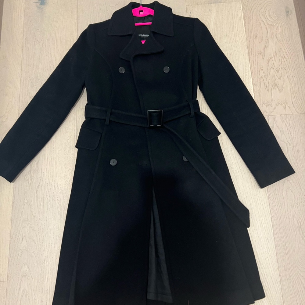 Aritzia black wool coat